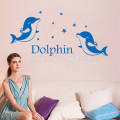 wholesale lovely dolphin wall sticker great wall sticker for bedroom QTS033